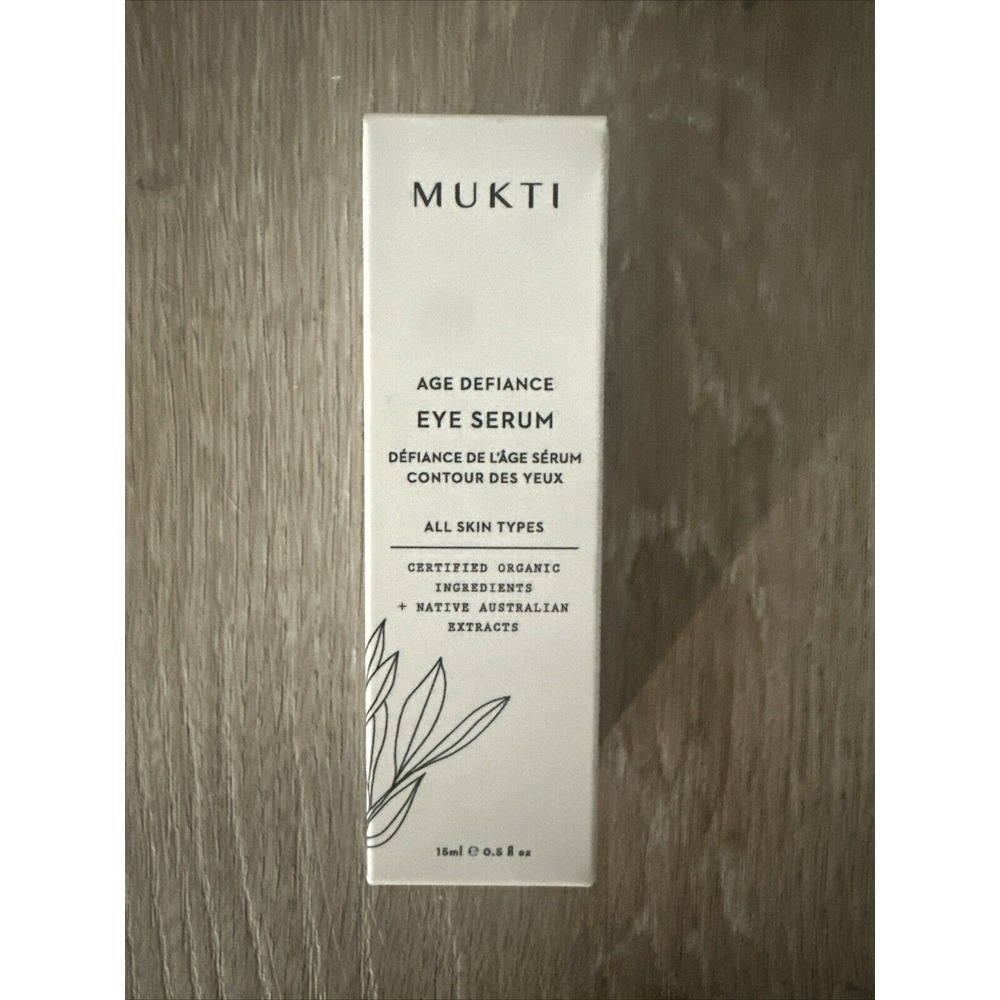 Mukti Age Defiance Eye Serum‎ NIB .5 Oz